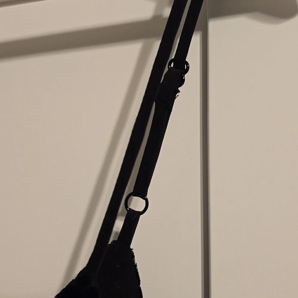 FRAME Cami Tank Top Women's Medium Black Straps Velvet Burnout Croc Witchy - Picture 7 of 11